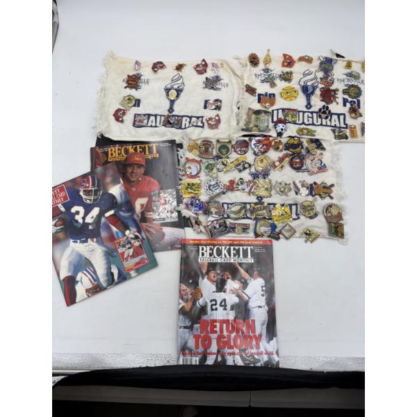 3 Cloth Towels with Baseball Pins Attached - 3 Magazines - Stunners - Highland Heights - Trojans 