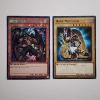 Image 1 : Two Assorted Yu-Gi-Oh Trading Cards ~ Holo Destiny Hero Malicious & Dark Magician 