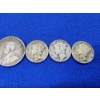 Image 3 : Silver Coins: 4- 90% Silver Liberty Dimes & 1-1918 Canadian 25 Cent 92.5% Silver Coin ASW: 0.1734oz