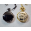 Image 2 : Two Pocket Watches: Black Finish & Two-Tone Chinese Dragon 