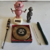 Image 1 : Vintage Odds and Ends incl Metal Peeing Boy, Magnifying Glass and More