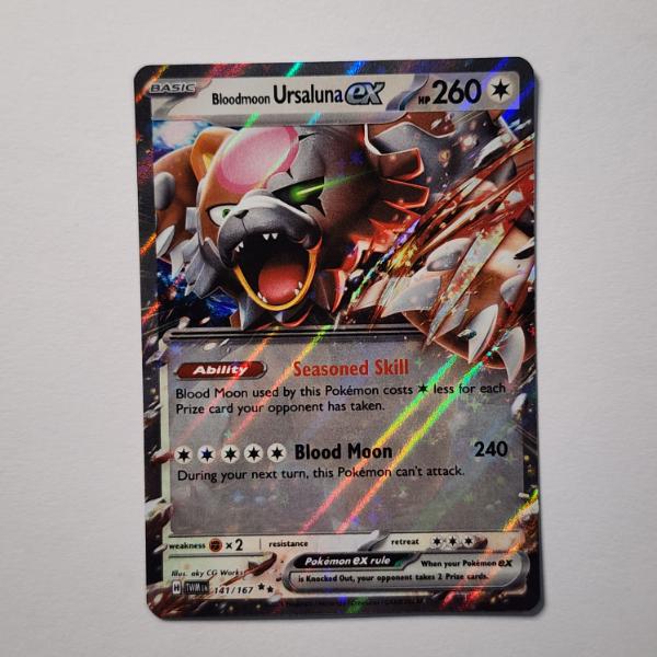 Bloodmoon Ursaluna EX 141/167 Holo Rare Pokemon Trading Card