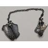 Image 2 : Vintage Sterling Silver Louisville High School Lapel Pin With Chain - Weight: 2.3g