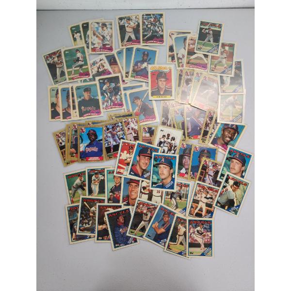 Large Lot of Topps Tiffany 1980's Angels Baseball Cards - All in Card Sleeves, Great Condition