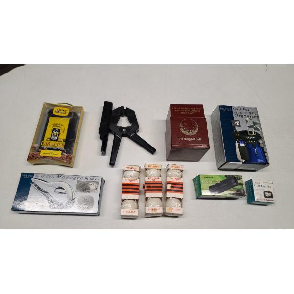 Lot Of Assorted Golfing Accessories & Galaxy S7 Otterbox Phone Case