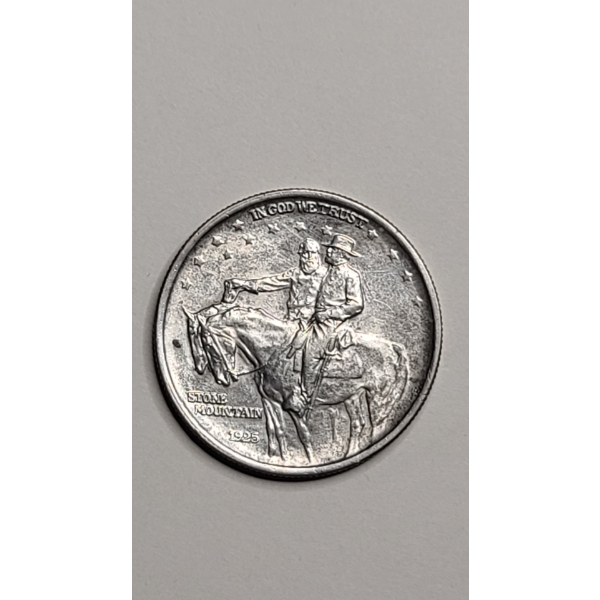 United States 1925 Stone Mountain, Georgia Commemorative 90% Silver Half Dollar