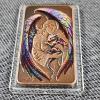 Image 4 : One Troy Ounce .999 Fine Copper Art Bar Featuring Beautiful Angel & Dragon Colorized Depiction ~