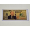 Image 1 : President Donald Trump Gold Foil Plated $1000 Dollar Bill MAGA Novelty Bill - In Sleeve