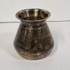 Image 1 : RARE SILVER!!! Vintage B.S. 100 High Percentage Solid Indian Silver Lota Vase 4.5" - 358.3g