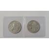 Image 4 : (2) AU Condition United States 1943 Walking Liberty 90% Silver Half Dollars - Face Value: $1.00