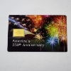Image 1 : America's 250th Anniversary Commemorative Gold Card - 1/1000 oz .999 Gold  