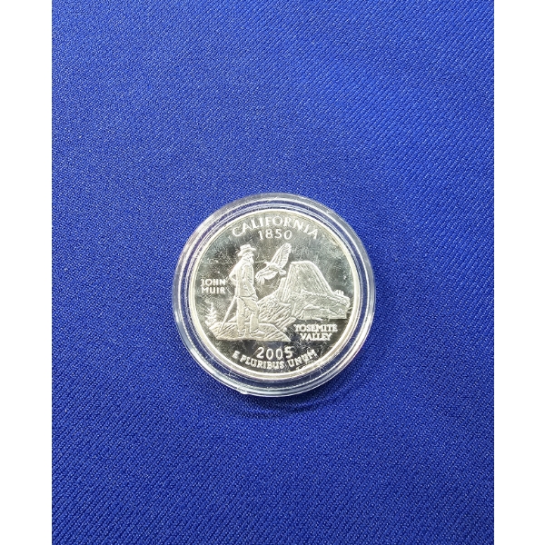 1 oz .999 Fine Silver - 2005 California Statehood Quarter Replica