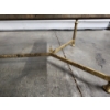 Image 4 : Wood Frame Metal Base Glass Top Coffee Table - 54" x 24" x 16" - Excellent Condition