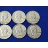 Image 4 : Lot of 10 Assorted Years Franklin Silver Half Dollars FV: $5.00