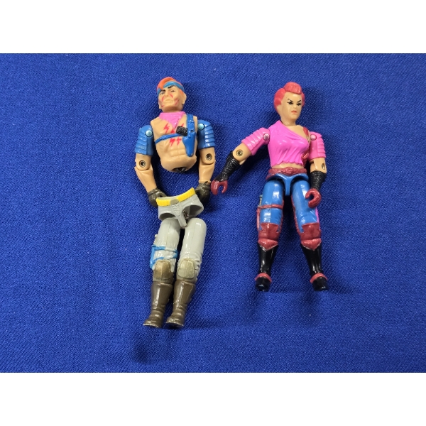 Vintage G.I.Joe 1986 Zarana & Dreadnok Zander Action Figures 
