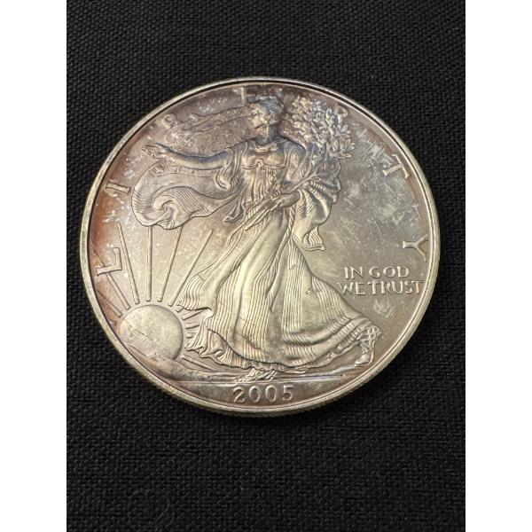 2005 United States American Silver Eagle .999 Fine Silver Troy Ounce Coin - Great Condition