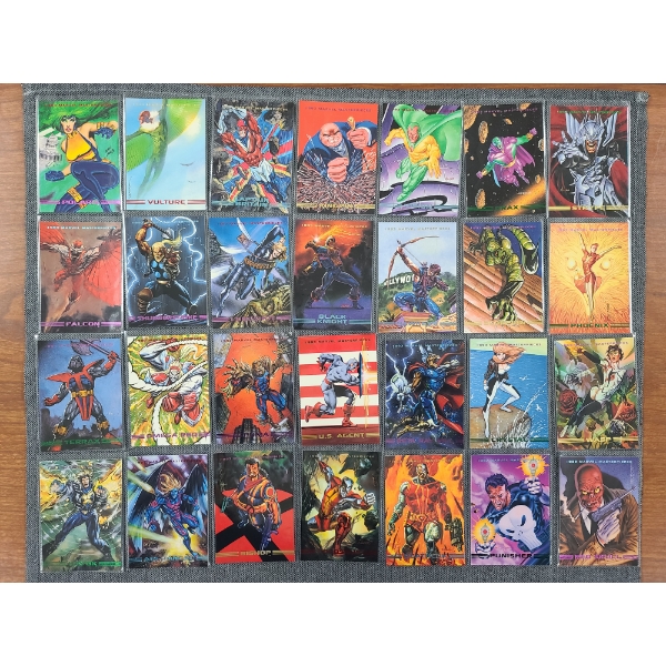 Lot of 28 Assorted 1993 Marvel Masterpiece Trading Cards in Near Mint Condition! 