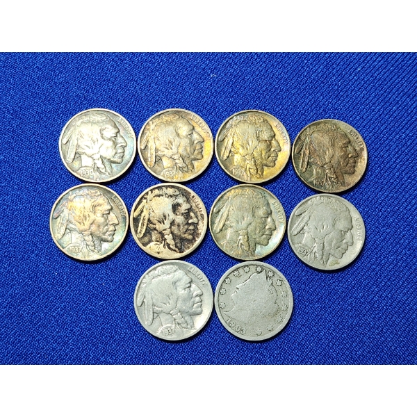 Assorted Years Buffalo and "V" Nickels FV: $0.50
