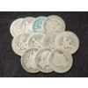 Image 1 : $2.75 Face Value in 90% Silver Barber Quarter Dollars - Assorted Conditions!