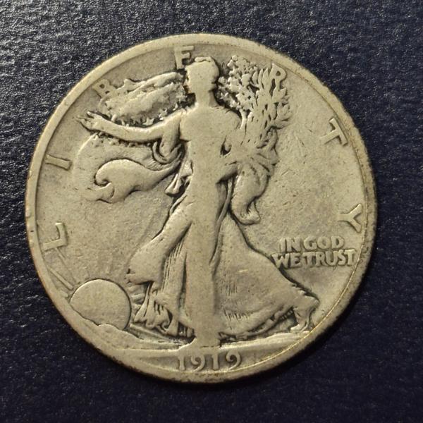 1919 Walking Liberty 90% Half Dollar - See Pics
