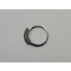 Image 3 : 10K White Gold Ring with Blue Stones - Size 7 - TW: 2.2g