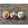 Image 1 : 3 - Vintage Gas & Oil Advertising One Inch Shooter Marbles - Shell, Texaco & Fina