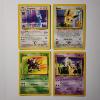 Image 1 : Four Assorted Vintage Pokemon Trading Cards Including Two Rares & 1ST EDITION GIRAFARIG 58/111