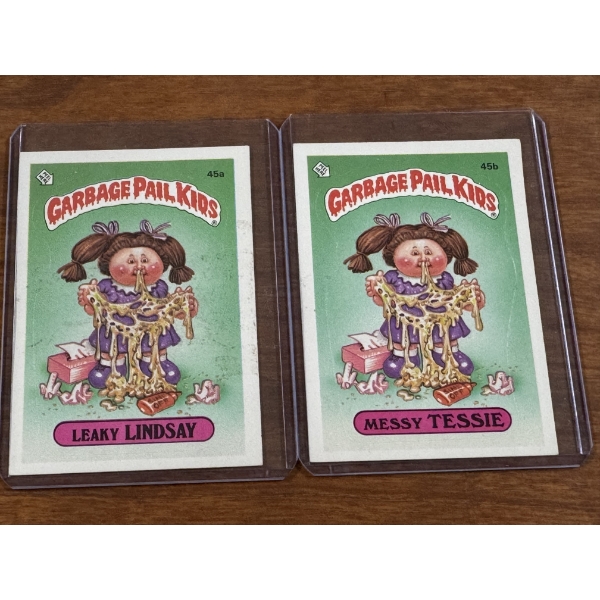 1985 Garbage Pail Kids - Jolted Joel & Live Mike Cards - 53A & 53B - Mint Condition
