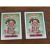Image 1 : 1985 Garbage Pail Kids - Leaky Lindsay & Messy Tessie Cards - 45A & 45B - Mint Condition