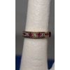 Image 2 : 10K Gold Diamond and Ruby Love Eternity Band Ring & 10K Blue Sapphire/Ruby Ring -Weight: 3.6g