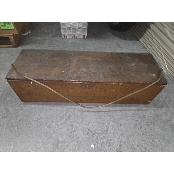 32"x10" Wood Box With Rope Handle