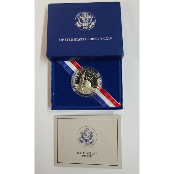 U.S Mint 1986-S Statue of Liberty / Ellis Island Commemorative Half Dollar Proof Coin 