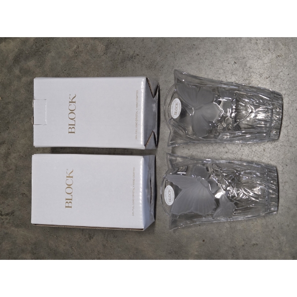 New In Box! Matching Crystal Vases
