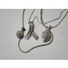 Image 2 : Three Stunning Sterling Silver Necklaces with Pendants - TW: 13.8g