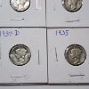 Image 7 : x10 Assorted Years United States 90% Silver Mercury Dimes - Face Value: $1.00
