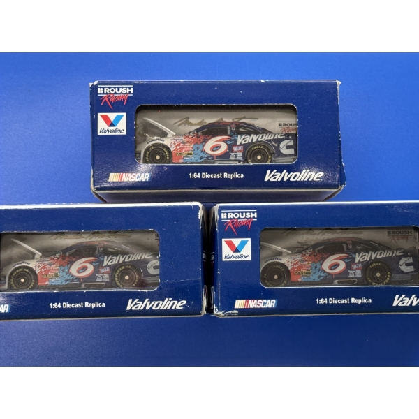 Set of 3 Limited Edition 1999 Die Cast Valvoline Roush Racing Cars - Brand New In The Package