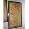 Image 3 : 2 Pcs - Framed & Matted -  32" x 19" Signed Oriental Bird Paintings On Rice Paper