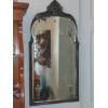Image 1 : Antique ca 1890 - 1900  Elaborate Wood Framed Wall Mirror w Peacock Reverse Relief Design