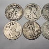 Image 2 : Lot of 8 Assorted Years Walking Liberty Half Dollars - 90% Silver - FV: $4.00 