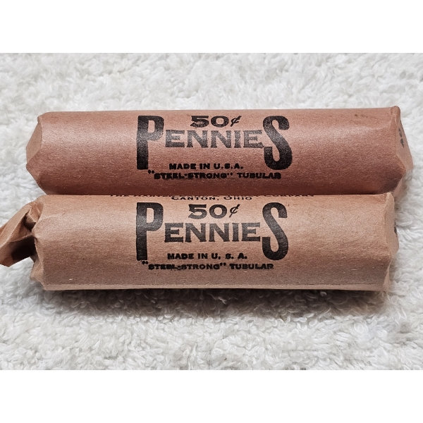 Lot of Assorted US Wheat Pennies in Rolls - AFV $1.00