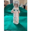 Image 4 : Navy Hard Shell Case With Strap, 4 Cute Cat Ornaments, 9" Lady Figurine, And Small Purse.