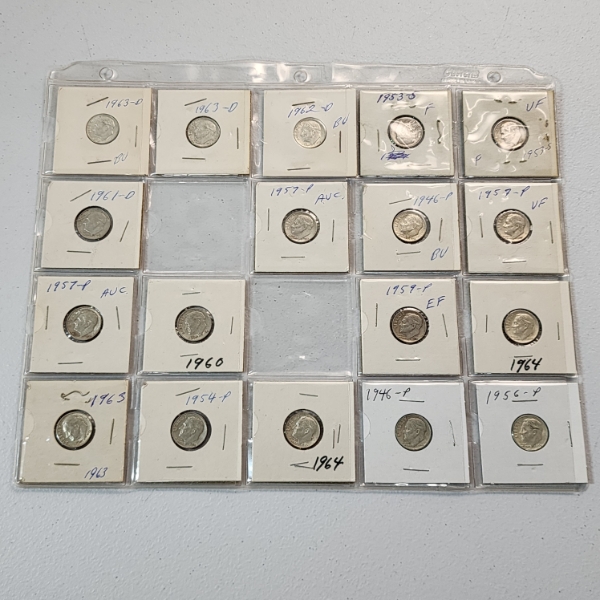 $1.80 Face Value of Assorted Years 90% Silver Roosevelt Dimes