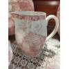 Image 5 : Large 12 Pcs Vintage Johnson Bros England - "Enchanted Garden" Pink Porcelain Set - Perfect