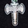 Image 8 : 2025 One Ounce .999 Fine Silver Collectible Excalibur 5000 Francs Sword Coin Green w/ Crystal Blade