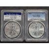 Image 1 : 2 PCGS MS69 American Silver Eagles incl West Point