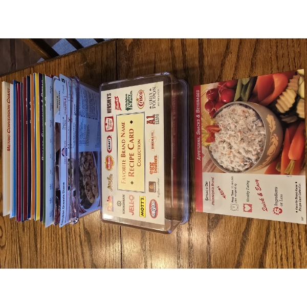 Vintage Brand Name Recipes Collection in Container