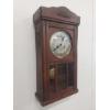 Image 2 : Antique Tall 25" Wooden Case Pendulum & Chiming Wall Clock - Unique (See Details)