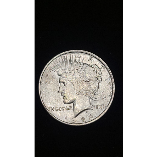 1924 90% Silver Peace Dollar