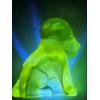 Image 6 : Degenhart Vintage Uranium Glass Dog Figurine - Autumn - UV Reactive!!!