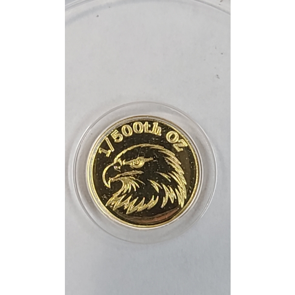 Monarch Precious Metals American Bald Eagle 1/500th Oz. 9999 Fine Gold Round In Coin Capsule
